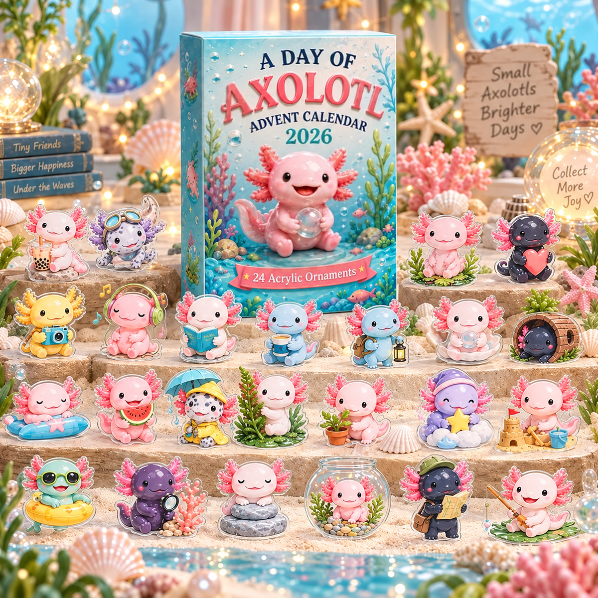 ✨CHRISTMAS KICKOFF - A Day Of Axolotl Advent Calendar 2026 【The product is made of 2D acrylic.】