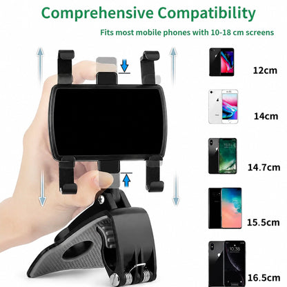Car Dashboard Phone Holder with 360 Degree Rotation