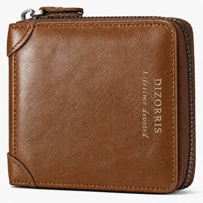 Men’s Full-Zip Calf Leather Pocket Organizer