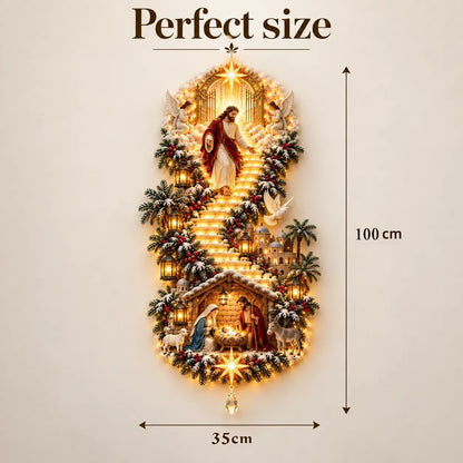 ✨ Jesus Light of Heaven Christmas Wall Hanging✝️