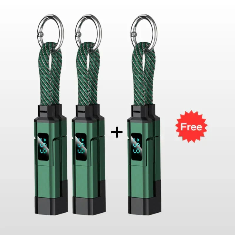 4-in-1 Digital Display Keychain Charging Cable🔋📱