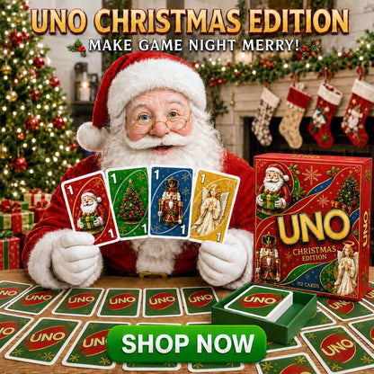 🃏UNO Christmas Edition🎄 Holiday Family Card Game with 112 Festive Cards