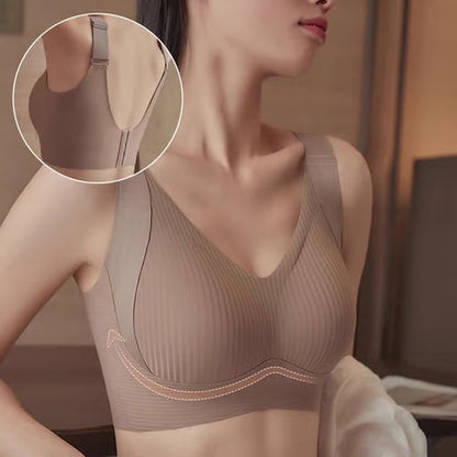 🔥Women's Ribbed Push Up Adjustable Wireless Bra