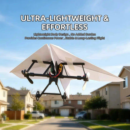 RC Paper Airplane Kit, Remote Control Plane with Gyro Stabilizer & Dual Propellers, DIY Foldable Flying Toy, Easy-to-Fly STEM Toy, Birthday Gift for Kids Boys & Adults