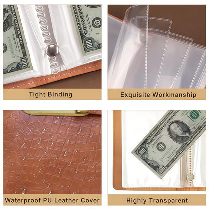 💵100 Transparent Pocket Currency Collectors Album