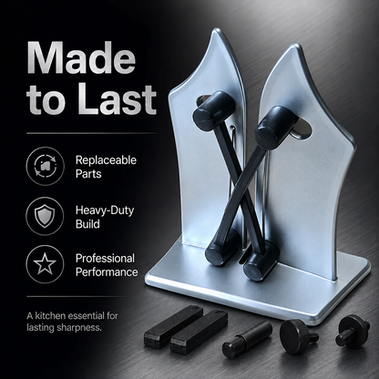 🔪Professional Stainless Steel Knife Sharpener – Fast Sharpening for Smooth, Wavy & Micro-Tooth Blades, Adjustable 16°-32°