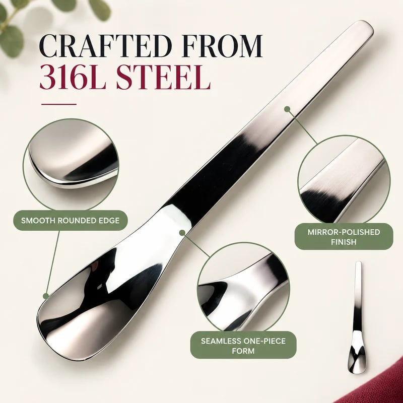 Scoop Desserts Instantly! No-Bend 316L Deep-Bowl Spoon