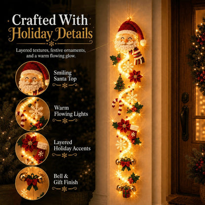 🎄Light-Up Christmas Door Hanger | 6 festive light designs, warm glow, 3D details, and space-saving vertical decor ✨