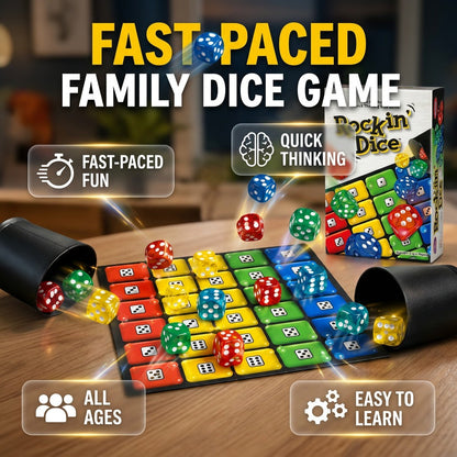🎲Rock Dice Game 🔥 Dice Rolling Board Game