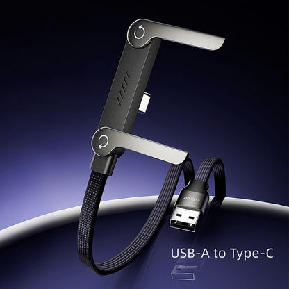 ⚡Official Authorized | MFi-Certified Cables🔥 2-in-1 Invisible Holder Charger Cable - 240W Fast Charging Cord with Built-In Phone Stand