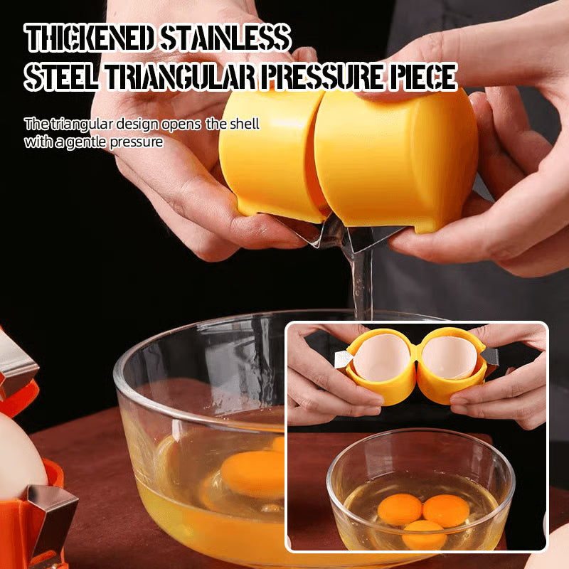 🎊Stainless Steel Egg Opener – Crack, Cut, and Separate Eggs Easily🍳