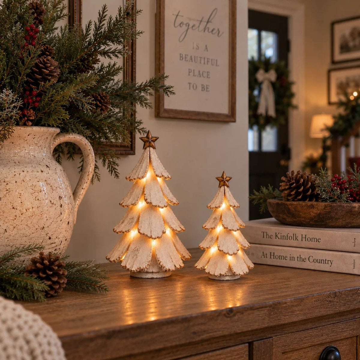 🎄🌙Vintage Christmas Tree Figure with Lighting