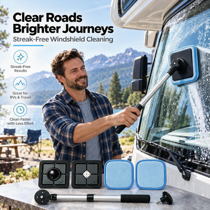 Dual Magnetic Car Windshield Cleaner | Streak-Free Auto Glass Cleaning Kit⭐