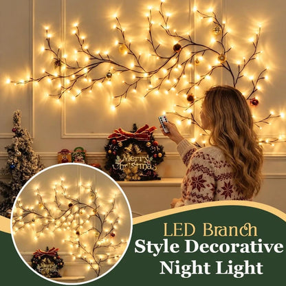 ✨ Flexible LED Lighted Branches | Remote-Controlled Wall Décor for Holidays