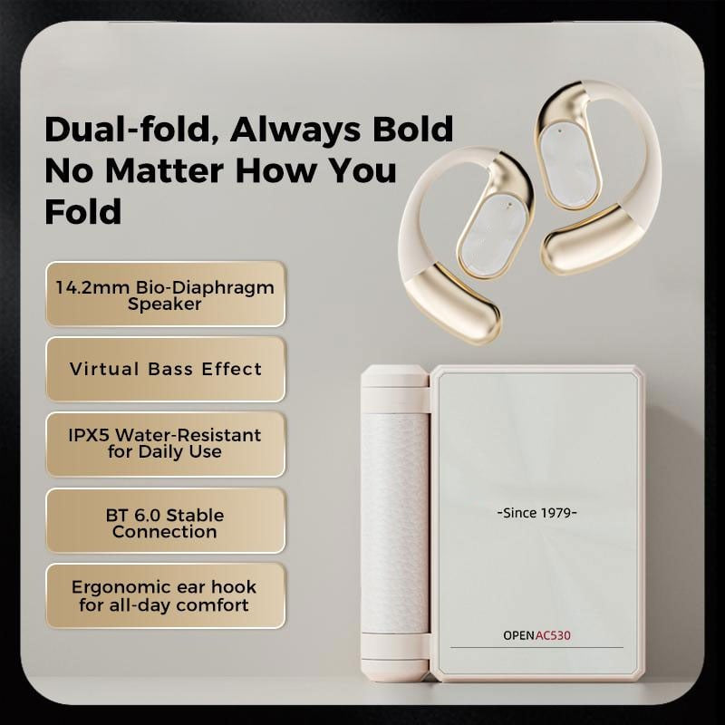 Headphones Bluetooth with Dual-Fold Design