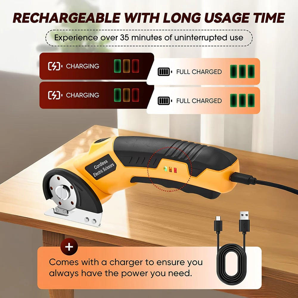 Cordless Electric Scissors with Two Blades