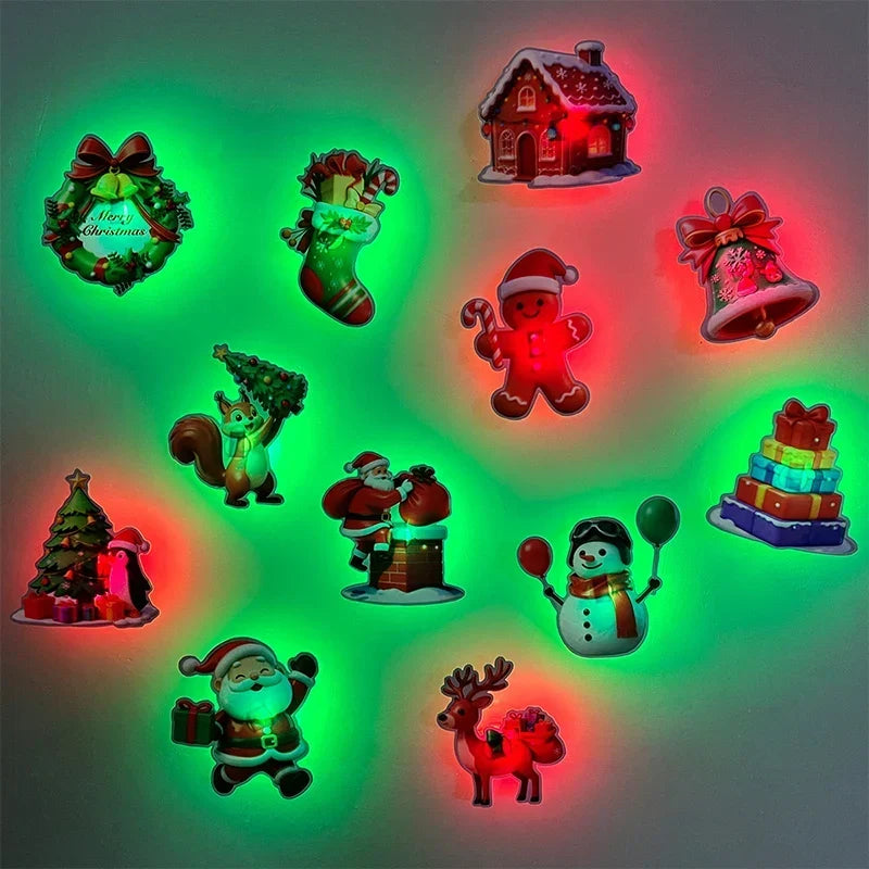 LED Christmas Light-Up Wall Decals