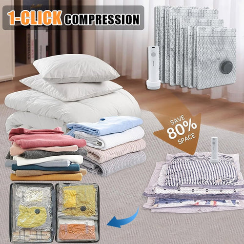 🎁Cordless Travel Vacuum Storage Compression Bag Set