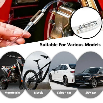 Car Brake Bleeder Hose Kit with One Way Check Valve,Durable Brake Fluid Bleeder Hoses Replacement