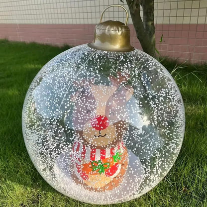 Glowing Snowman Christmas Ball, Outdoor Decoration with LED Lights