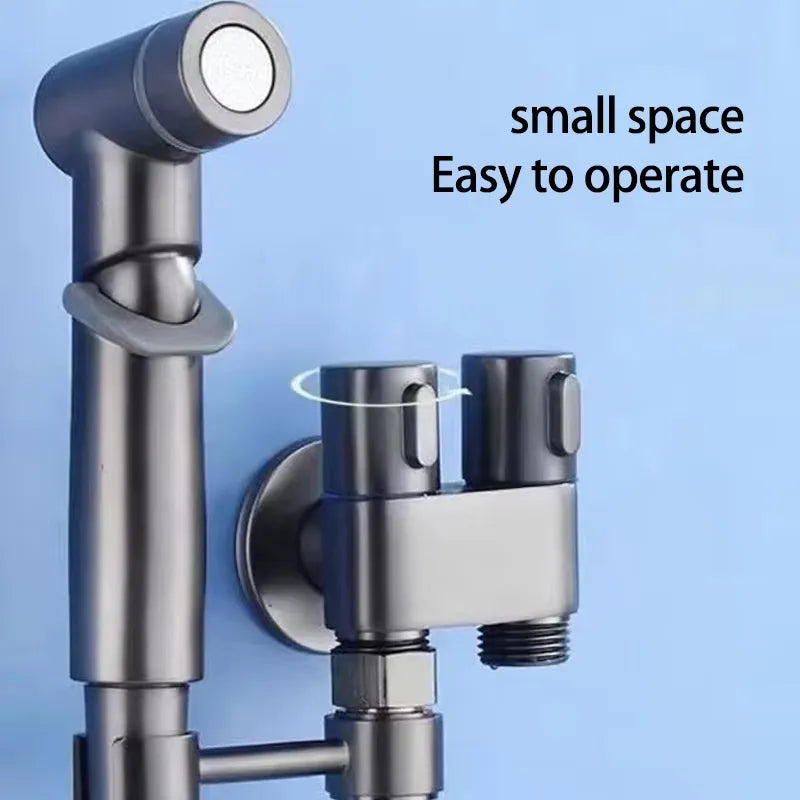 🔥 1-In-2-Handheld Out Dual Control Valve Bidet Sprayer for Toilet