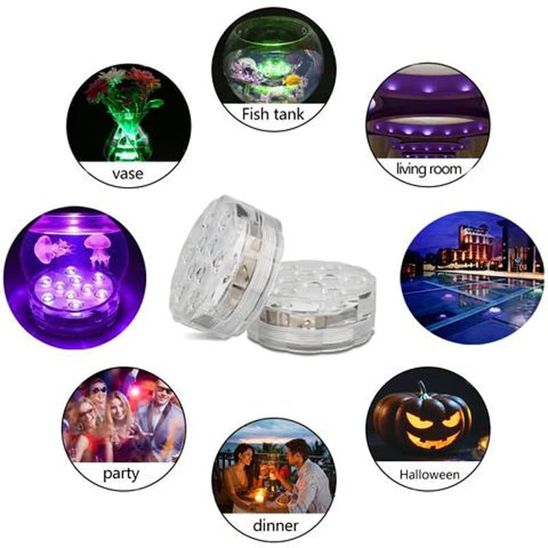 📢📢BIG SALE !!⏰Submersible Waterproof Remote Control LED Lights for Pool