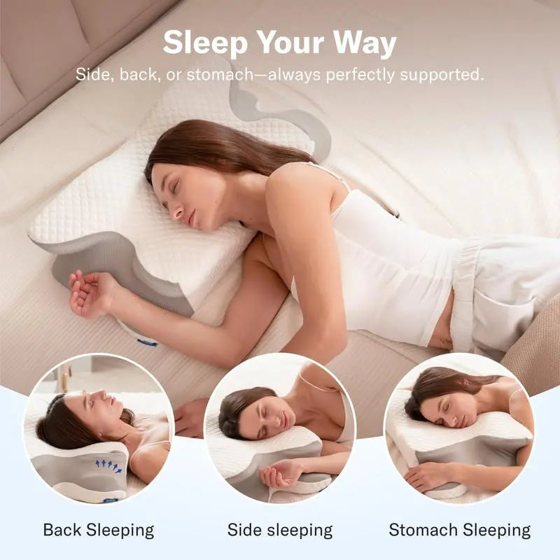 Cervical Pillow for Cozy Sleep，Pillow for Cozy Sleep，Orthopedic Bed Pillow for Side, Back, and Stomach Sleeper