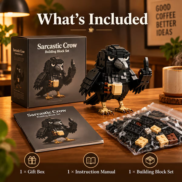 Sarcastic Coffee Crow Building Set
