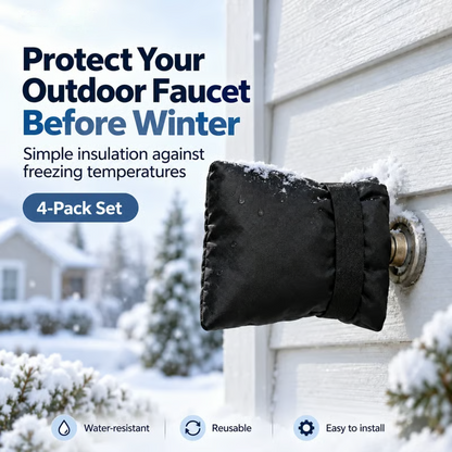 ❄️ Outdoor Faucet Cover | Winter Freeze Protection Insulated Spigot Protector