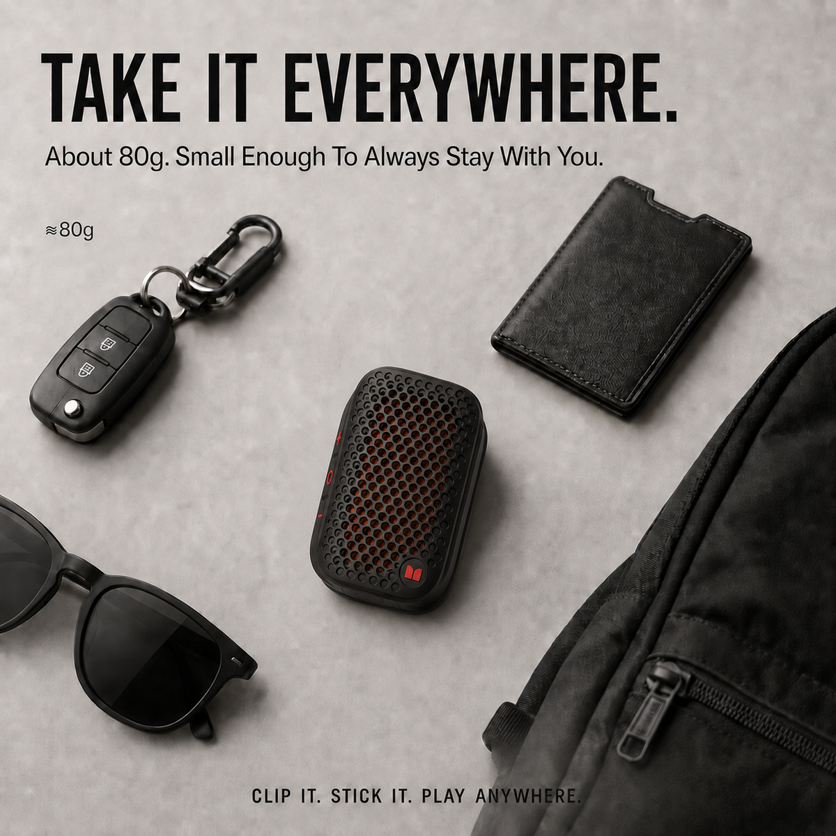 🔊 2026 New Magnetic Clip-On Bluetooth Speaker | IPX5 Waterproof, TWS Stereo & Ultra-Light Wearable Design