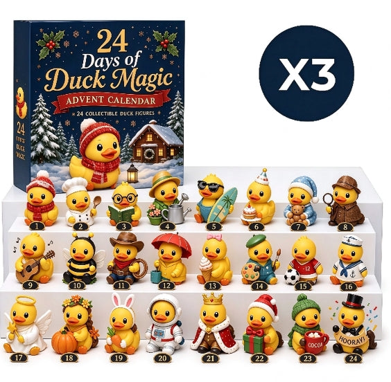 🐥 24 Days of Duck Magic – Advent Calendar with 24 Cute Christmas Ducks to Collect 🎄 (Flat Print on Acrylic)