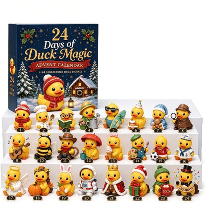 🐥 24 Days of Duck Magic – Advent Calendar with 24 Cute Christmas Ducks to Collect 🎄 (Flat Print on Acrylic)