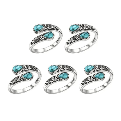 Moonstone Bloom Ring | Vintage Style • Adjustable Fit • Timeless Elegance