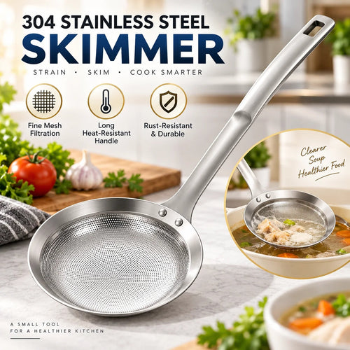 🎉Filter Scoop SUS304 Stainless Steel Fat Skimmer Spoon