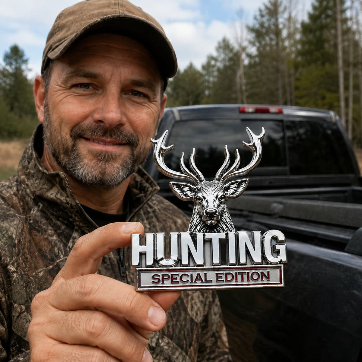 🦌 HUNTING Special Edition 3D Chrome Metal Car Emblem