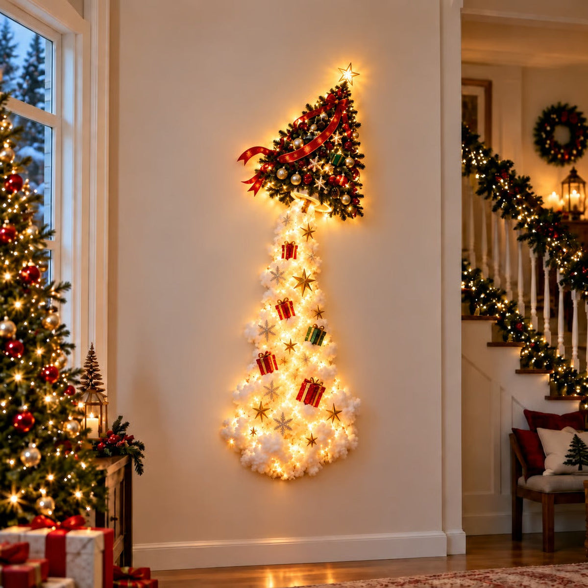 Illuminated Christmas wall decoration Magical Christmas path – Festive light decoration with 10 Christmas motifs