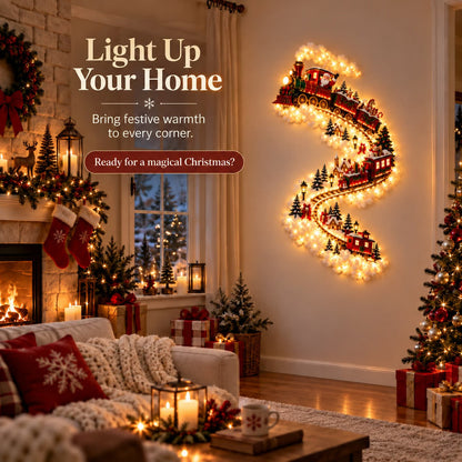 Illuminated Christmas wall decoration Magical Christmas path – Festive light decoration with 10 Christmas motifs