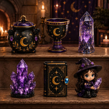 🔮 2026 "Crystal Witch" Advent Calendar | 24 days filled with mystical miniatures, crystal-inspired surprises, and enchanting magic ✨