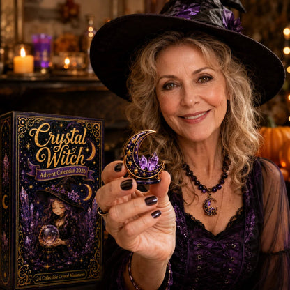 🔮 2026 "Crystal Witch" Advent Calendar | 24 days filled with mystical miniatures, crystal-inspired surprises, and enchanting magic ✨