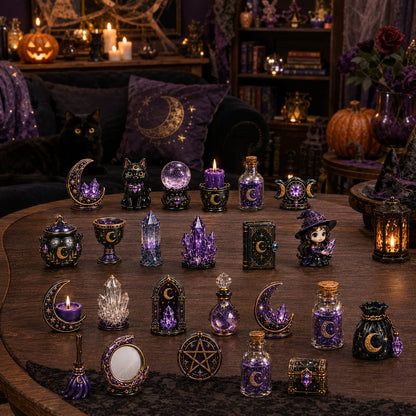 🔮 2026 "Crystal Witch" Advent Calendar | 24 days filled with mystical miniatures, crystal-inspired surprises, and enchanting magic ✨