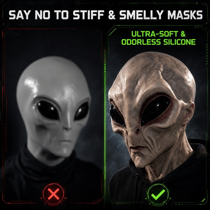 Ultra-Realistic Alien Silicone Mask – Adult Halloween Costume & Cosplay Prop
