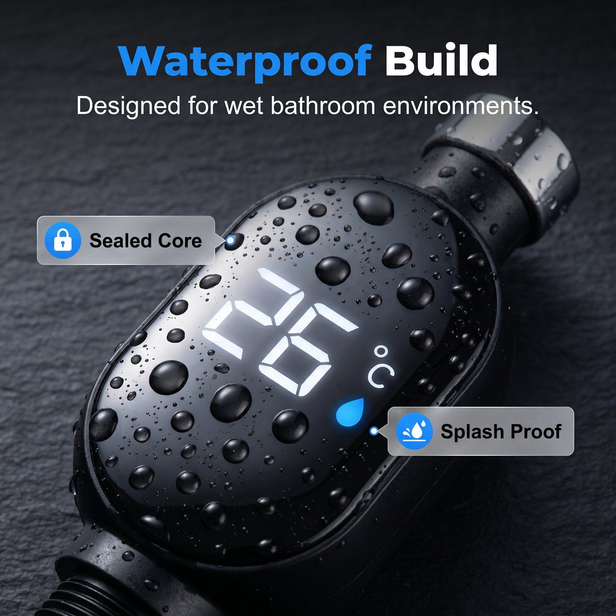 Smart LED shower thermometer（2PCS）
