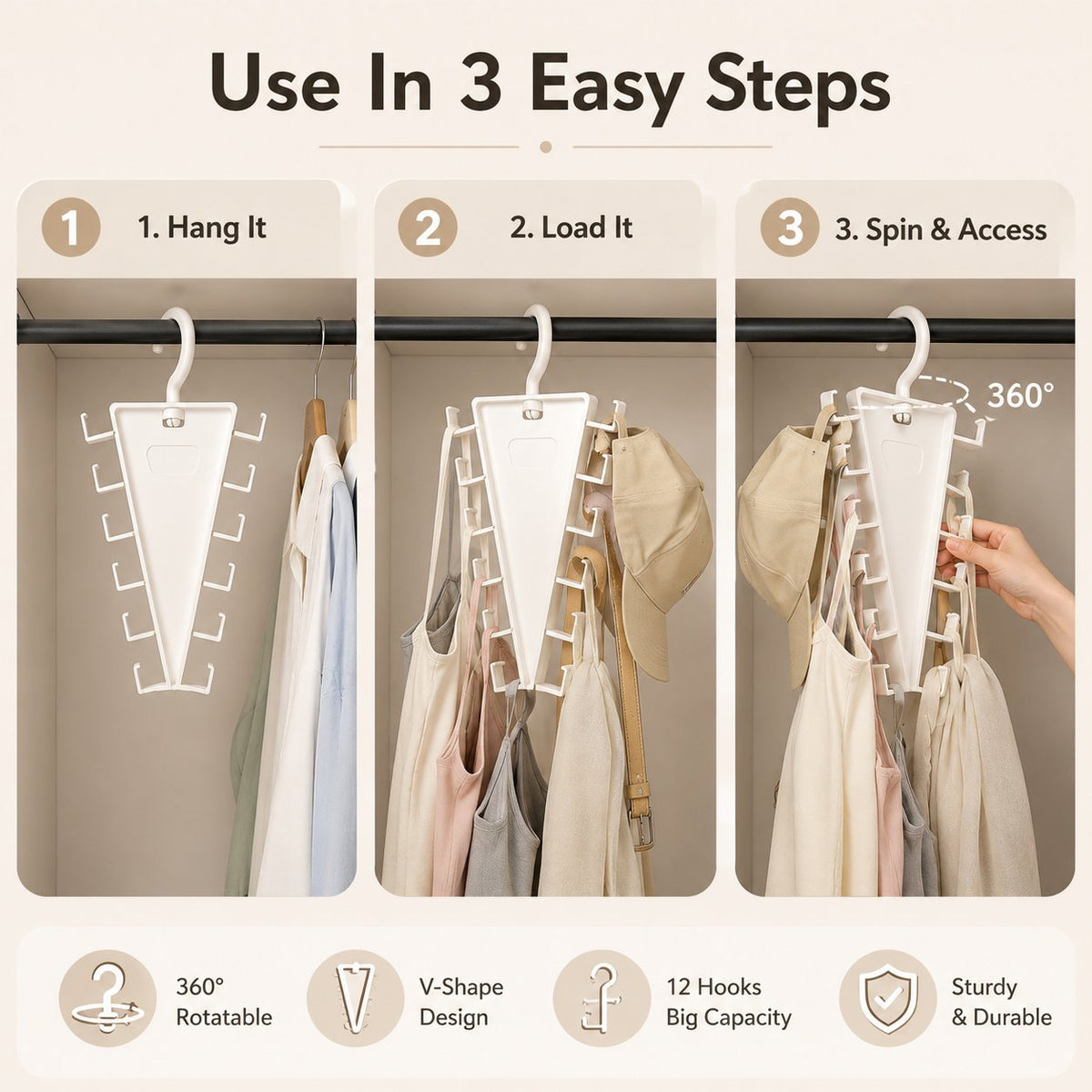 🧥✨V-Shaped Space-Saving Closet Hanger