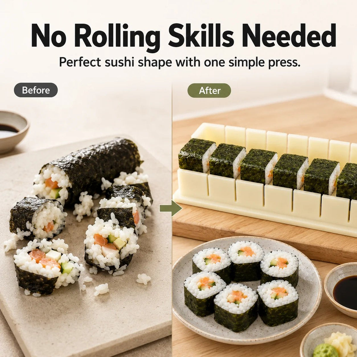 🍣 Sushi Maker Mold – Perfect Homemade Rolls Made Easy