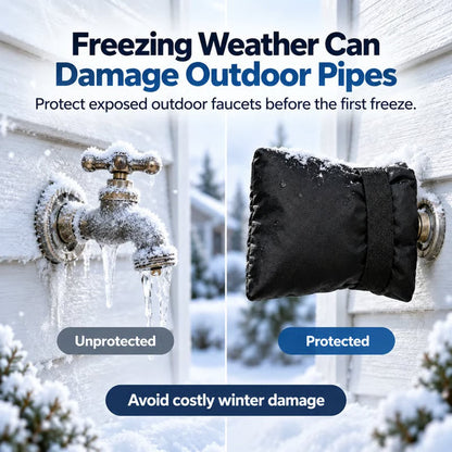❄️ Outdoor Faucet Cover | Winter Freeze Protection Insulated Spigot Protector