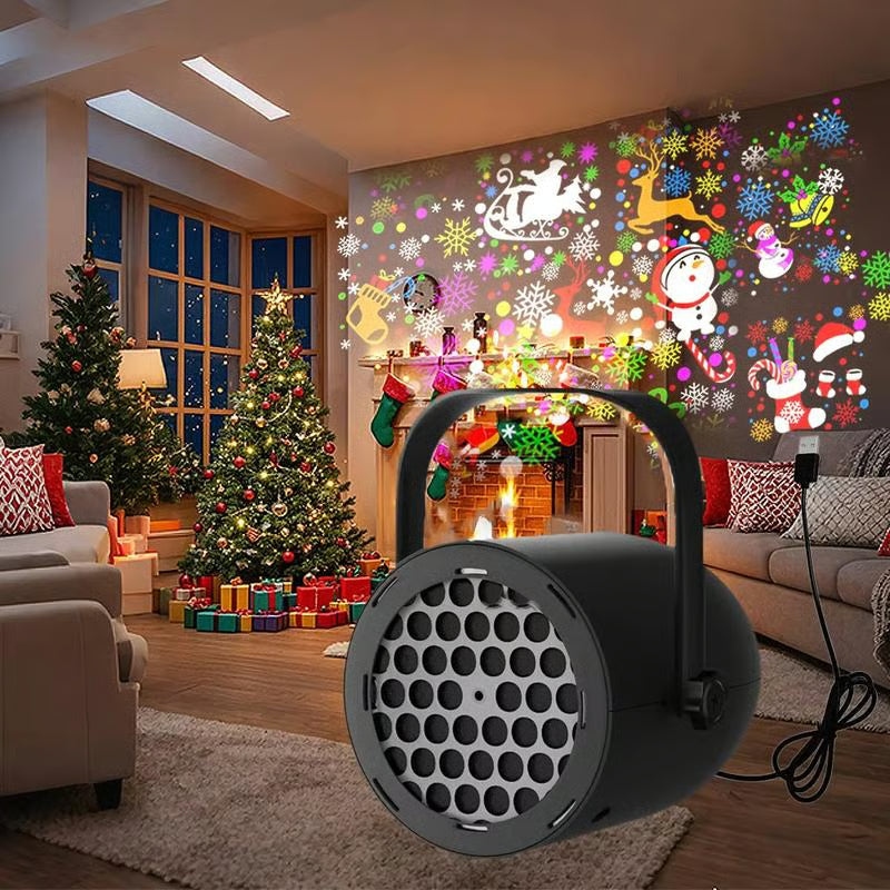 🎄✨LED Christmas Projection Lamp – 16 Patterns of Pure Holiday Magic