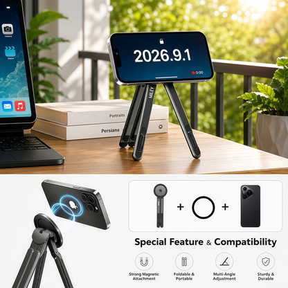3-in-1 Foldable Laptop, Tablet & Magnetic Phone Stand