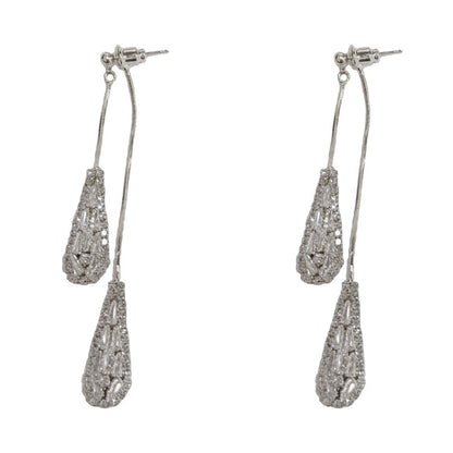 Elegant Zirconia Drop Quaste Earrings for Women