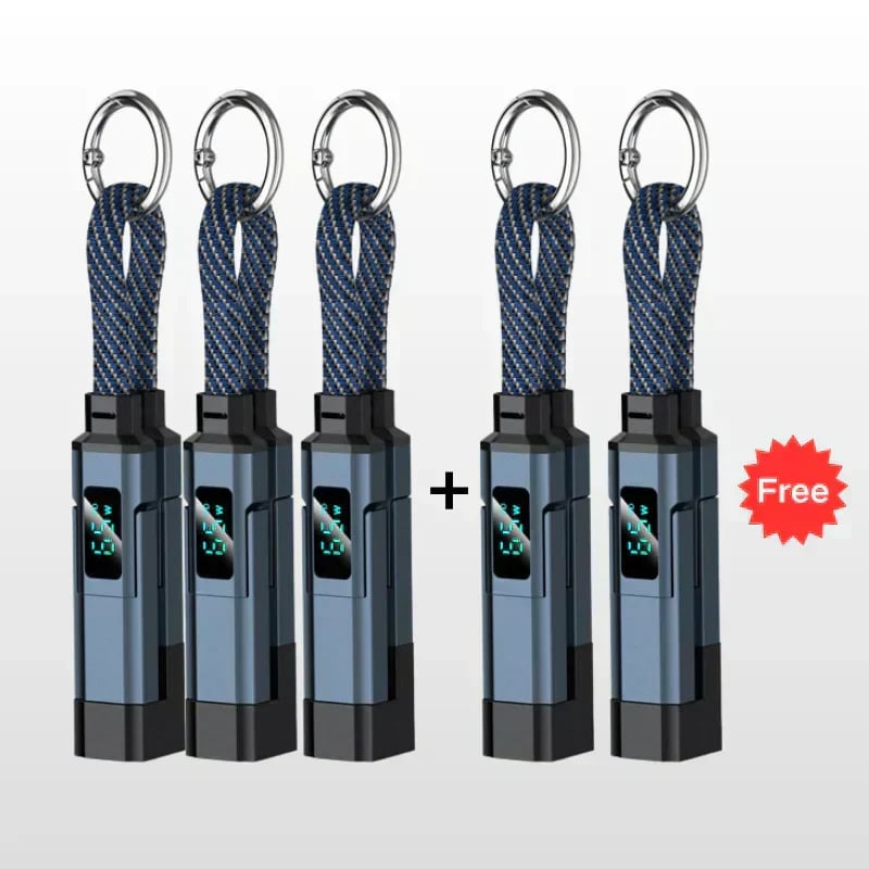 4-in-1 Digital Display Keychain Charging Cable🔋📱