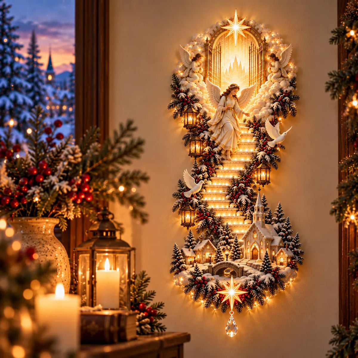 ✨ Jesus Light of Heaven Christmas Wall Hanging✝️
